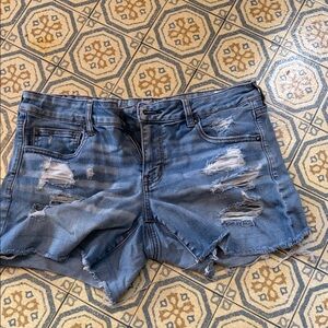 Distressed Women's Jean Shorts -American Eagle size 14